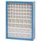 Magazine wall cabinet with 69 transparent containers, size 6/9